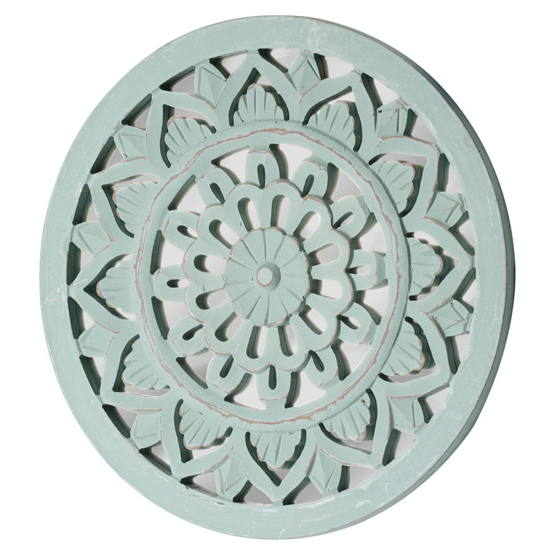 Ophelia & Co. Reflective HandCarved Wood Medallion Wall Décor Wayfair